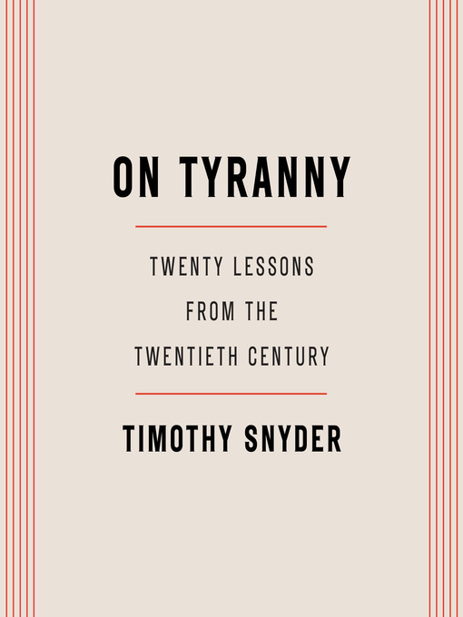 Cover image for On Tyranny